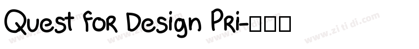 Quest for Design Pri字体转换